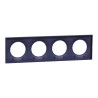 Odace Styl -  plaque 4 postes horizontaux ou verticaux entraxe 71mm bleu cobalt