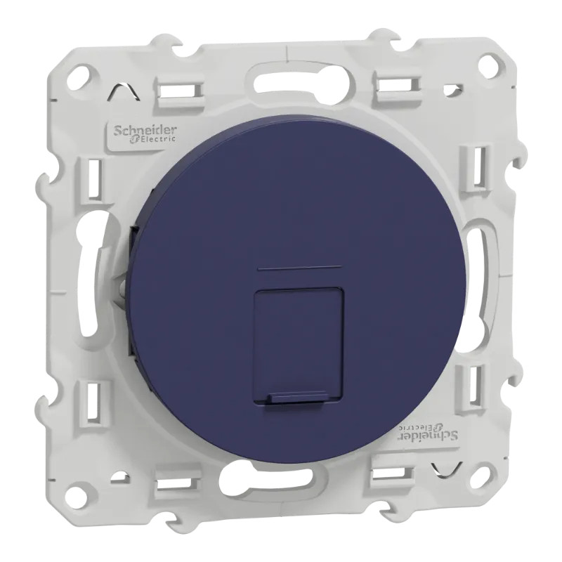 Odace - prise RJ45 - cobalt - sans connecteur (empreinte Infraplus)