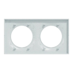 Odace Styl - plaque 2 postes horizontaux ou verticaux entraxe 71mm blanc recyclé