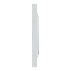 Odace Styl - plaque 3 postes horizontaux ou verticaux entraxe 71mm blanc recyclé