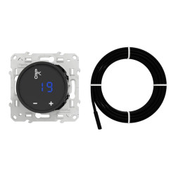 Odace - thermostat fil pilote à ecran tactile noir