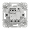 Odace - interrupteur à carte - aluminium - 10A - LED localisation inclus