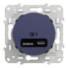 Odace - prise USB double - charge rapide - type A+C - cobalt - 18W - 3,4A