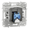 Odace - prise RJ45 cat.6 STP - grade 2TV min à grade 3TV (+ multi) - cobalt