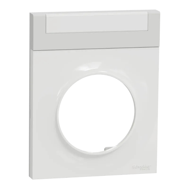 Odace Styl Pratic - plaque avec porte-étiquette 1 poste blanc