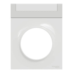 Odace Styl Pratic - plaque avec porte-étiquette 1 poste blanc