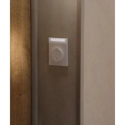 Odace Styl Pratic - plaque avec porte-étiquette 1 poste blanc