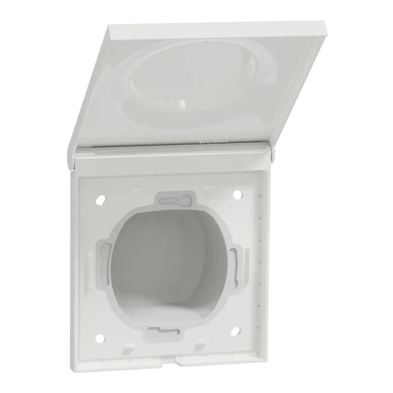 Odace Styl Pratic - plaque avec cache souple translucide 1 poste IP44 blanc