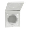 Odace Styl Pratic - plaque avec cache souple translucide 1 poste IP44 blanc