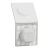 Odace Styl Pratic - plaque avec cache souple translucide 1 poste IP44 blanc