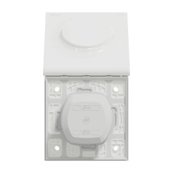 Odace Styl Pratic - plaque avec cache souple translucide 1 poste IP44 blanc