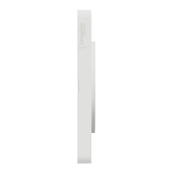 Odace Touch - plaque 2 postes horiz/vert 71mm aluminium brossé avec liseré blanc