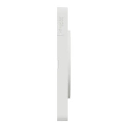 Odace Touch - plaque 3 postes horiz/vert 71mm aluminium brossé avec liseré blanc