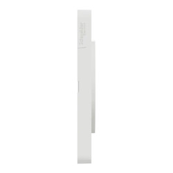 Odace Touch - plaque 3 postes horiz/ver 71mm translucide blanc avec liseré blanc