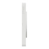 Odace Touch - plaque 4 postes horiz/vert 71mm aluminium brossé avec liseré blanc