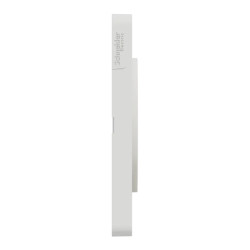 Odace Touch - plaque 4 postes horiz/vert 71mm bois nordique avec liseré blanc