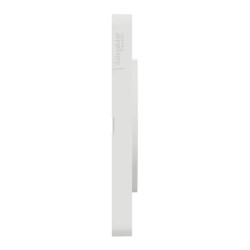 Odace Touch - plaque 4 postes horiz/ver 71mm translucide blanc avec liseré blanc