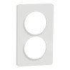 Odace Touch -  plaque 2 postes verticaux entraxe 57mm blanc