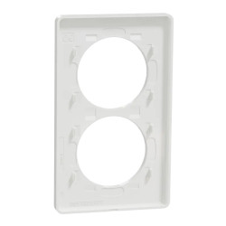 Odace Touch -  plaque 2 postes verticaux entraxe 57mm blanc