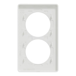 Odace Touch -  plaque 2 postes verticaux entraxe 57mm blanc