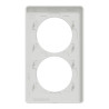 Odace Touch - plaque 2 postes verticaux 57mm bois nordique avec liseré blanc