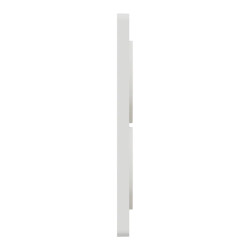 Odace Touch - plaque 2 postes verticaux 57mm bois nordique avec liseré blanc