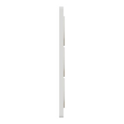 Odace Touch - plaque 3 postes verticaux 57mm bois naturel avec liseré blanc