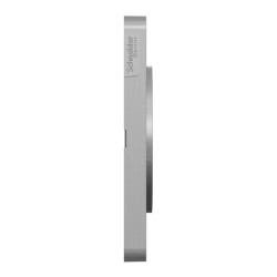 Odace Touch - plaque 2 postes horiz/vert 71mm aluminium brossé avec liseré alu