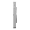 Odace Touch - plaque 4 postes horiz/vert 71mm aluminium brossé avec liseré alu