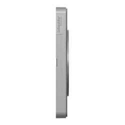 Odace Touch - plaque 4 postes horiz/ver 71mm ardoise avec liseré aluminium