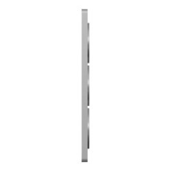 Odace Touch - plaque 3 postes verticaux 57mm ardoise avec liseré aluminium