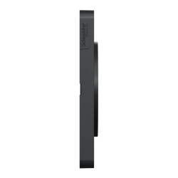 Odace Touch - plaque 2 postes horiz/ver 71mm bois zebrano avec liseré anthracite