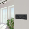 Odace Touch -  plaque 3 postes horizontaux ou verticaux entraxe 71mm anthracite