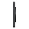 Odace Touch - plaque 3 postes horiz/ver 71mm bois zebrano avec liseré anthracite