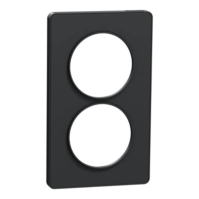 Odace Touch -  plaque 2 postes verticaux entraxe 57mm anthracite