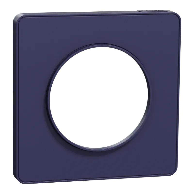 Odace Touch - plaque 1 poste bleu cobalt