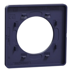 Odace Touch - plaque 1 poste bleu cobalt