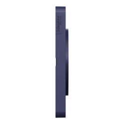 Odace Touch - plaque 2 postes horiz/ver 71mm Kvadrat roi avec liseré bleu cobalt