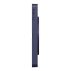 Odace Touch - plaque 2 postes hor/ver 71mm Kvadrat ocre avec liseré bleu cobalt