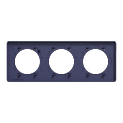 Odace Touch -  plaque 3 postes horizontaux ou verticaux 71mm bleu cobalt