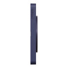 Odace Touch - plaque 3 postes hor/ver 71mm Kvadrat ocre avec liseré bleu cobalt