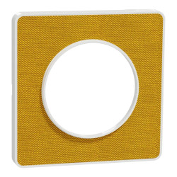 Odace Touch  - plaque 1 poste Kvadrat ocre avec liseré blanc