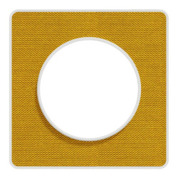 Odace Touch  - plaque 1 poste Kvadrat ocre avec liseré blanc