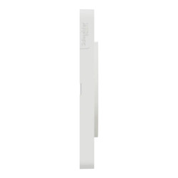 Odace Touch - plaque 3 postes horiz/ver 71mm Kvadrat craie avec liseré blanc