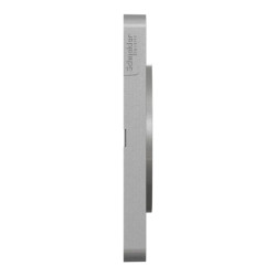 Odace Touch - plaque 2 postes horiz/ver 71mm Kvadrat perle avec liseré aluminium