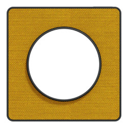 Odace Touch  - plaque 1 poste Kvadrat ocre avec liseré anthracite