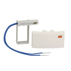 Alréa, Kit voyant demi touche + lampe à néon 230V 1,5mA, blanc polaire