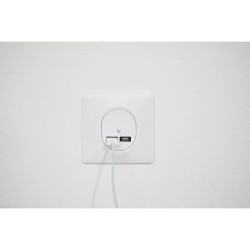 Ovalis - Chargeur USB type A 7,5W +C 45W - Forte puissance type C - Blanc