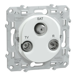 Ovalis - prise TV-R-SAT - Blanc