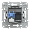 Ovalis - prise RJ45 cat.6 STP - grade 2TV min à grade 3TV (+ multi) - Anthracite